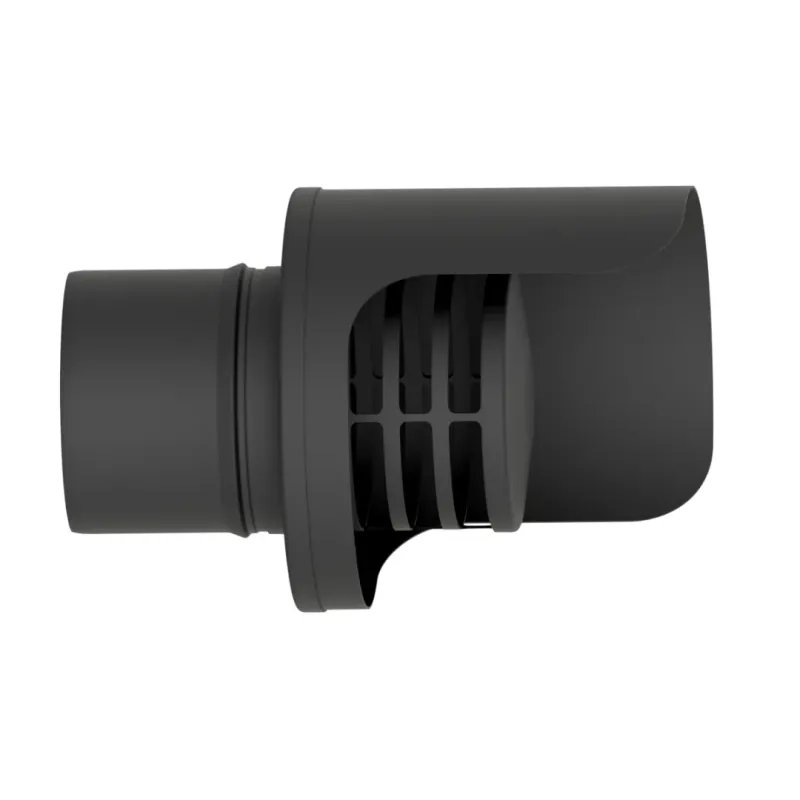 Terminal Antilluvia Horizontal Pellet Vitrificado Negro