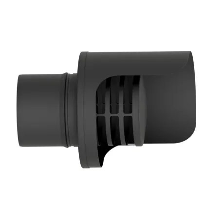 Terminal Antilluvia Horizontal Pellet Vitrificado Negro