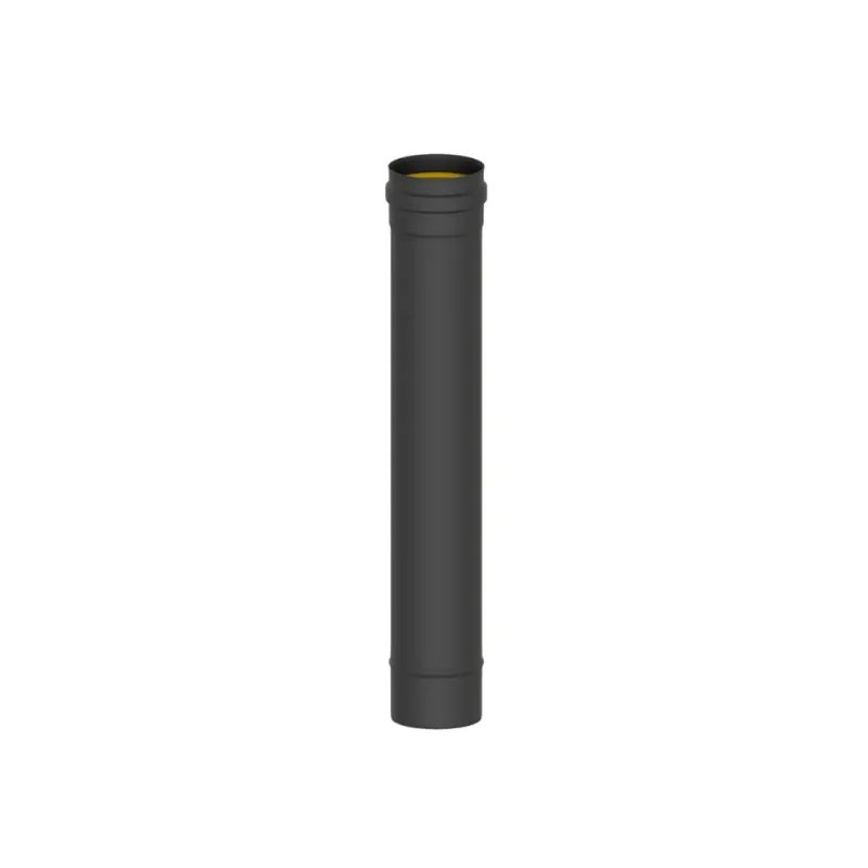 Tubo Recto 1000 MM Pellets Vitrificado Negro