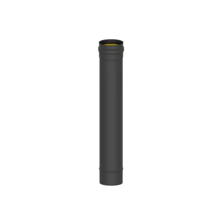 Tubo Recto 1000 MM Pellets Vitrificado Negro