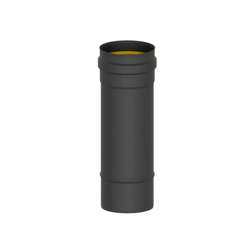 Tubo Recto 250 MM Pellet Vitrificado Negro