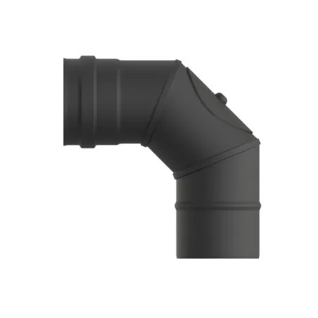 Codo 90° Con Registro Pellet Vitrificado Negro