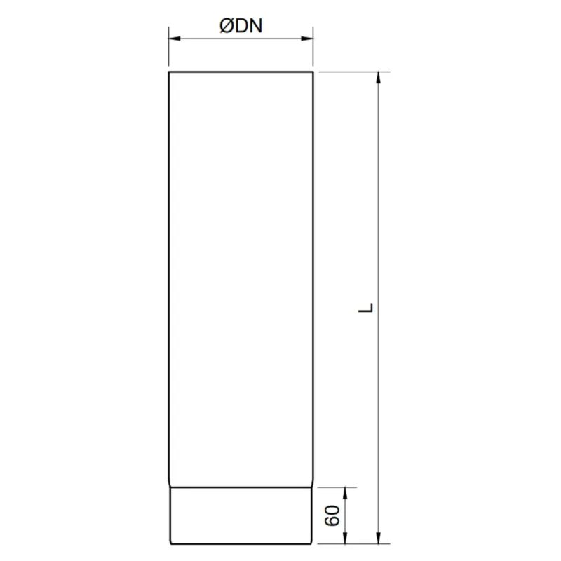 Módulo Recto 1000 MM Premiun Leña Vitrificado Negro