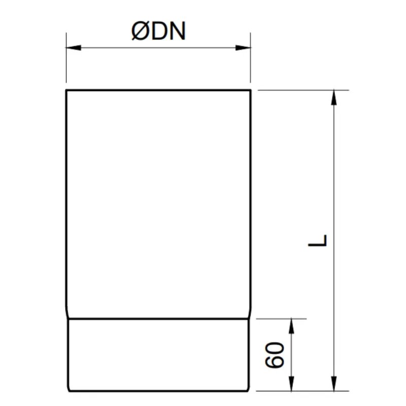 Módulo Recto 250 MM Premium Leña Vitrificado Negro