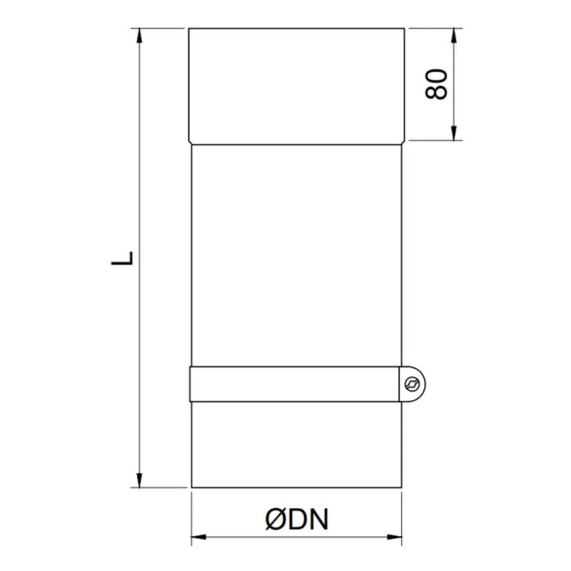 Módulo Extensible 330 MM Premium Leña Vitrificado Negro