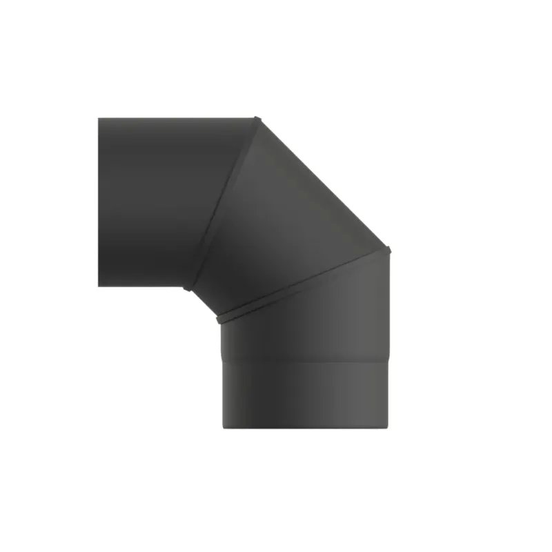 Codo 90° Premium Leña Vitrificado Negro