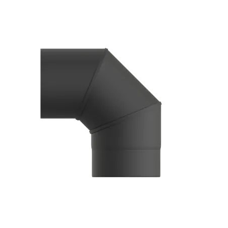 Codo 90° Premium Leña Vitrificado Negro