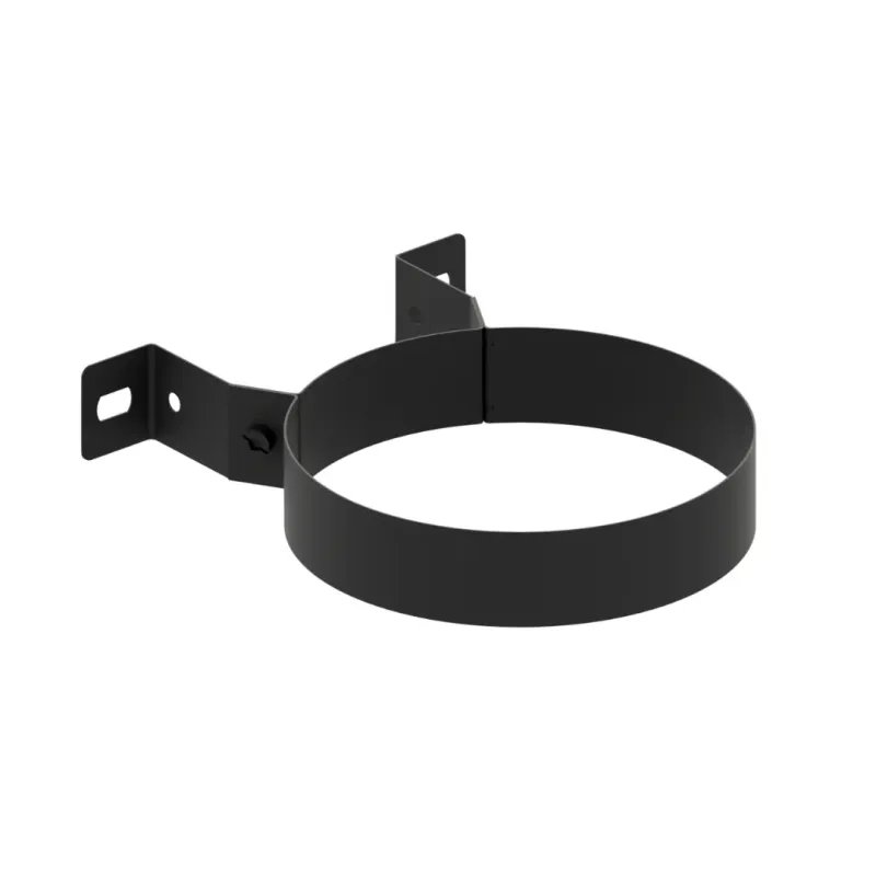 Soporte Mural Atornillar Premium Leña Vitrificado Negro