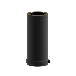 Módulo Recto 1000 MM Pellet Leña Vitrificado Negro Doble DW 316L