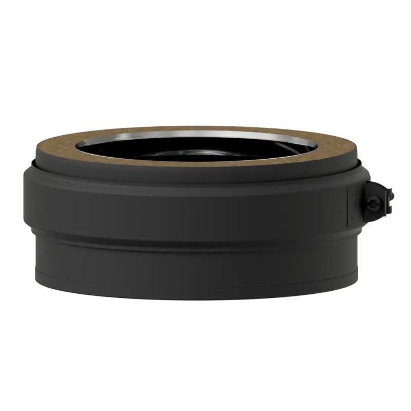 Colector Pellet Leña Vitrificado Negro Doble 316L