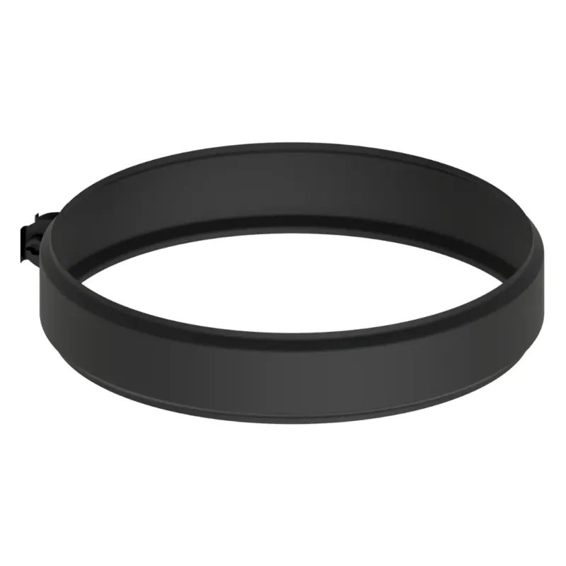 Abrazadera unión Pellet Leña Vitrificado Negro DW 316L