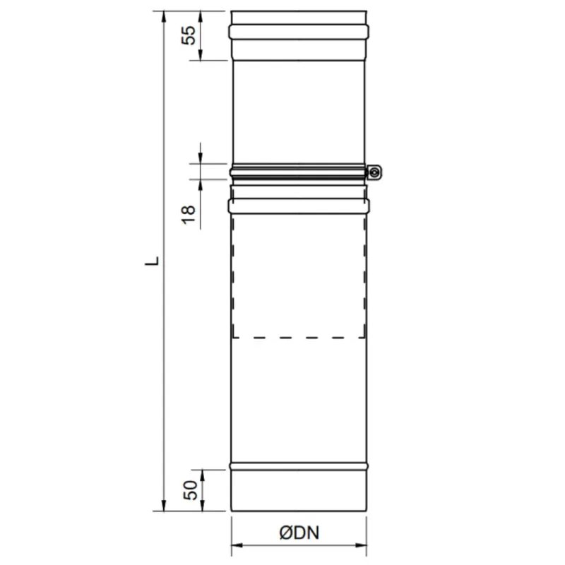 Módulo Extensible 940MM Leña Inox SW 316L