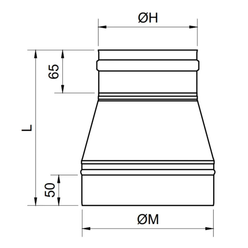 Reducción Leña Inox SW 316L