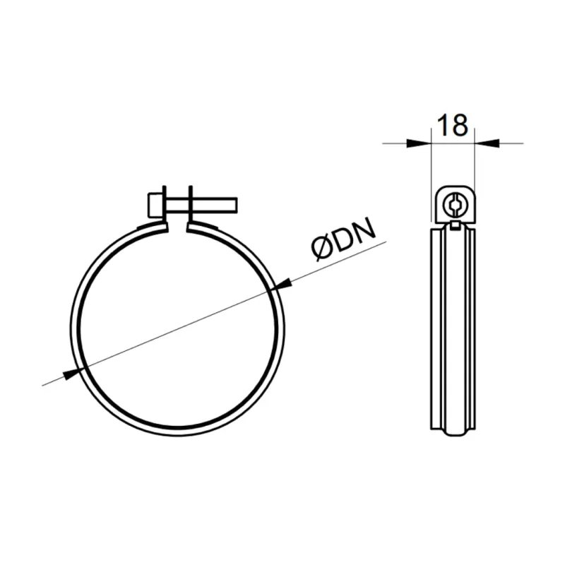 Abrazadera Unión Leña Inox SW 316L