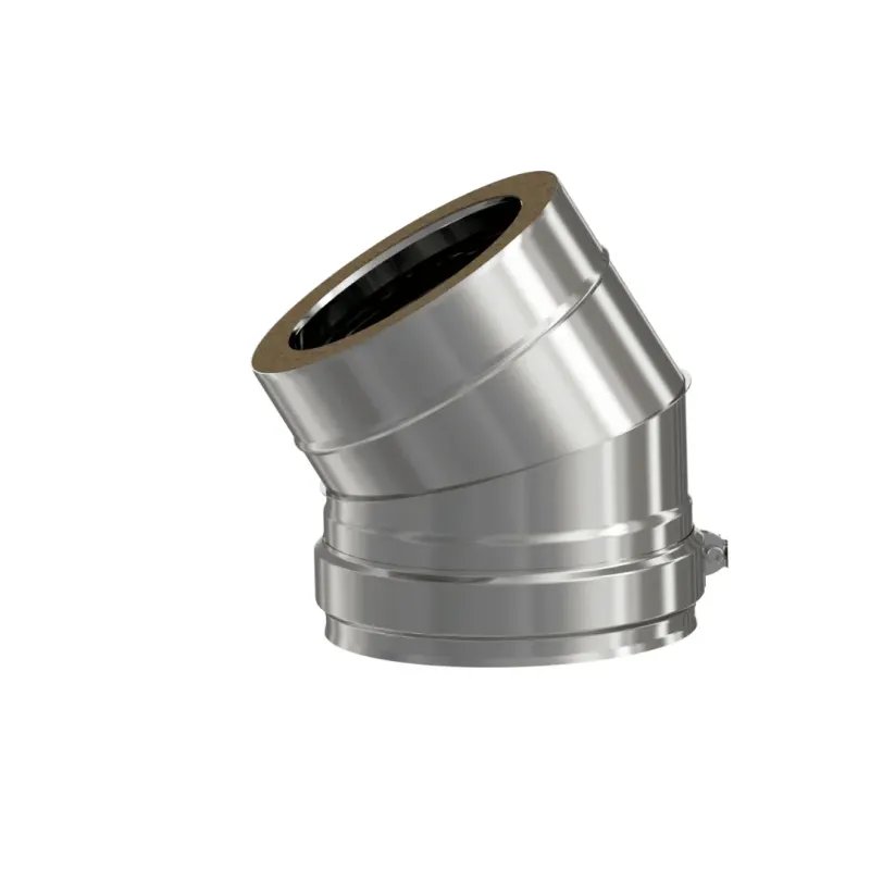 Codo 30º Pellet Leña Inox Doble DW 316L