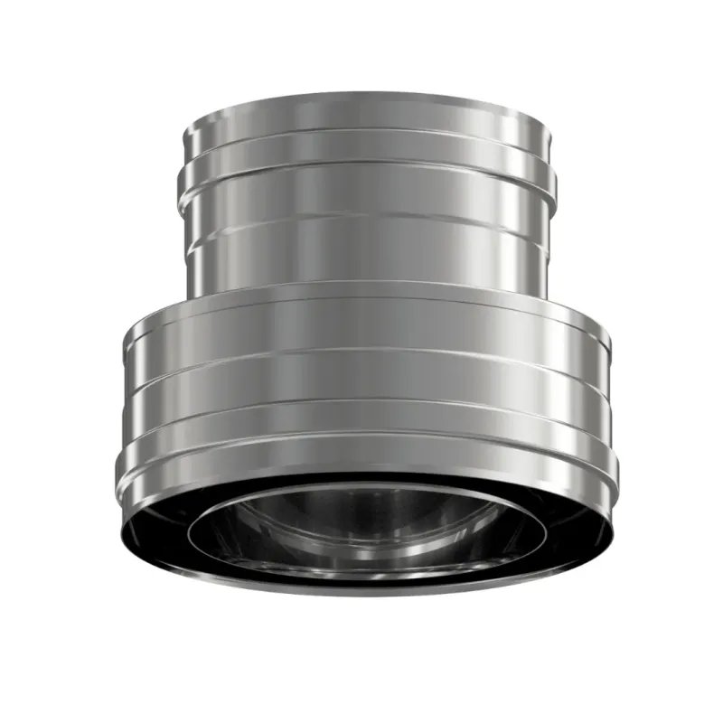 Adaptador Doble-Simple Pellet Leña Inox Doble DW 316L