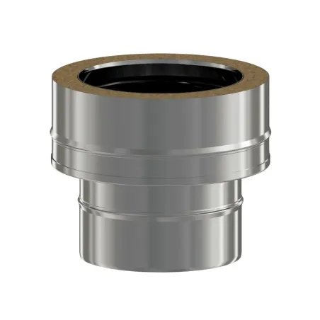 Adaptador Simple-Doble Pellet Leña Inox Doble DW 316L