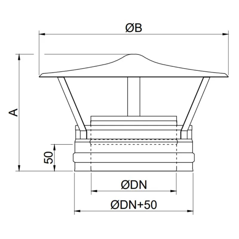 Terminal Chino Pellet Leña Inox Doble DW 304