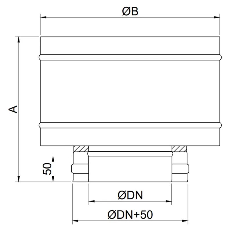 Terminal Antirrevocante Pellet Leña Inox Doble DW 304