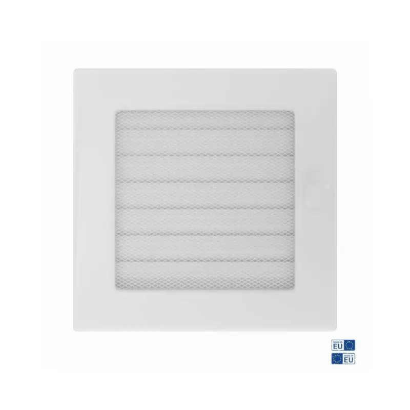 Rejilla Ventilación Cuadrada con Persiana Fireside Blanca 17x17
