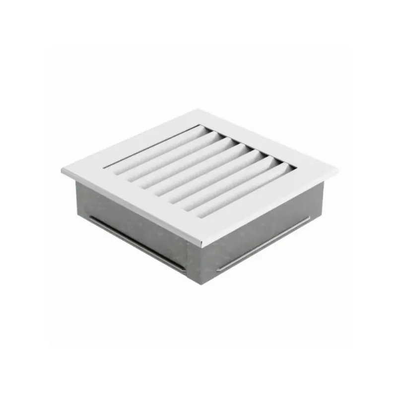 Rejilla Ventilación Cuadrada con Lamas Fireside Blanca 17x17