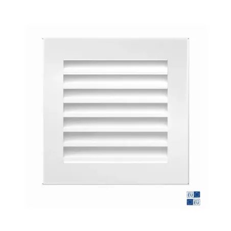 Imagen Producto Rejilla Ventilación Cuadrada con Lamas Fireside Blanca 17x17